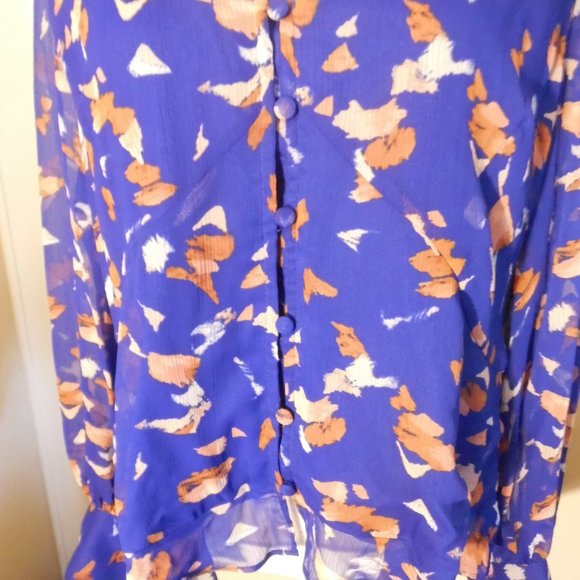 Nine West Blouse NWT Flowy Floral Office Party Travel Women's Size XXL - Picture 3 of 11